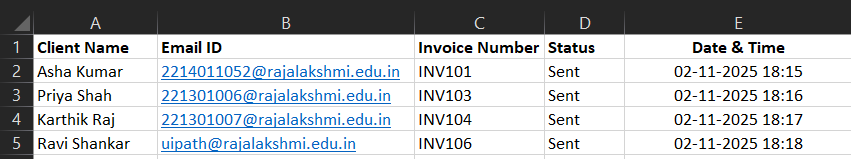 Output Excel image